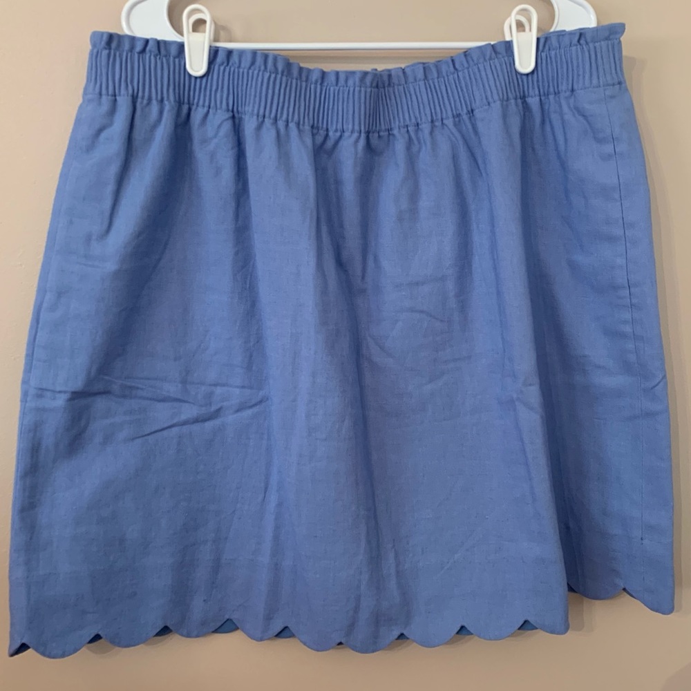 J.Crew Scalloped Sidewalk Lined Mini Skirt